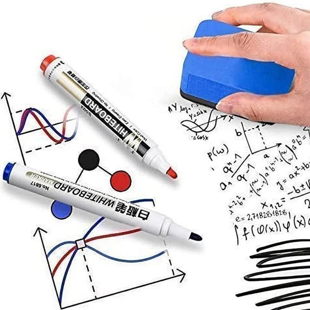 2pcs Magnetic Whiteboard Eraser Square Blackboard Wipe Durable Chalkboard Cleansers Meeting Room