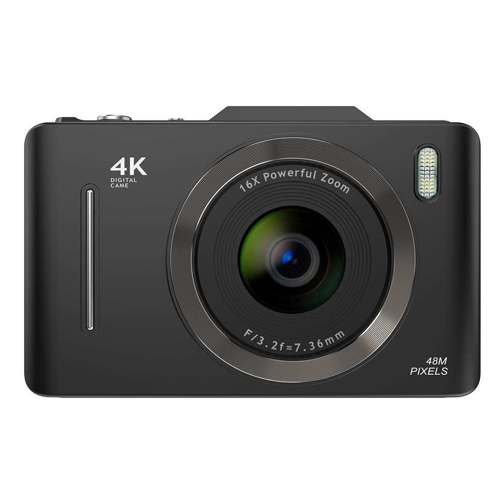 HD 4K 48MP Digital CCD Camera 16X Zoom Point Shoot Camera 2.8 Inch Screen Photography Video Camera for Boys Girls Teens