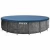 Piscine autoportante Intex Prism Frame Greywood 457x122 cm avec pompe de filtration et accessoires - Gris