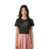Asics Round Neck Pullover Short Sleeve T-Shirt With Printed Logo Women Tops Black 2012C841-001