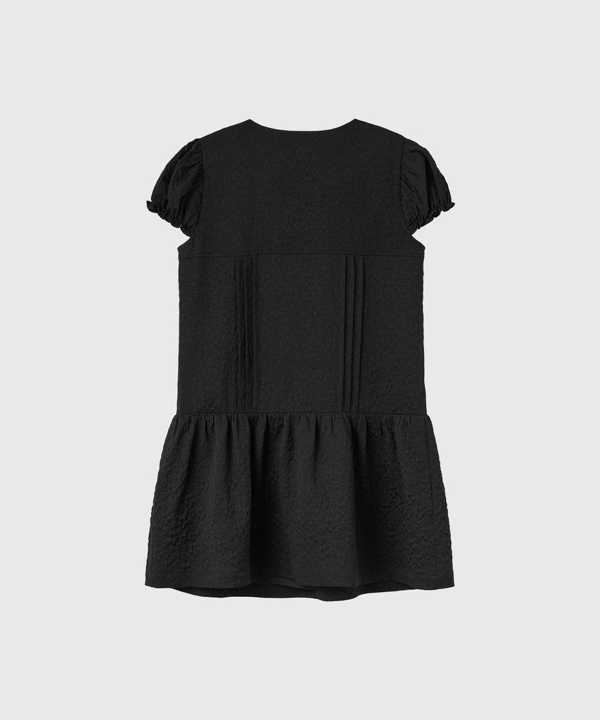 GENERALIDEA Floral Cap Sleeve Mini Dress [Black] / Gf2Lop522