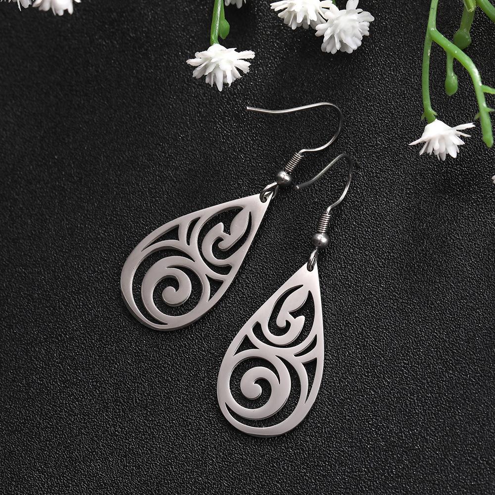 

Серьги-капли в форме листьев для женщин Серьги с листьями Свадебные серьги из нержавеющей стали Серьги с цветком белый