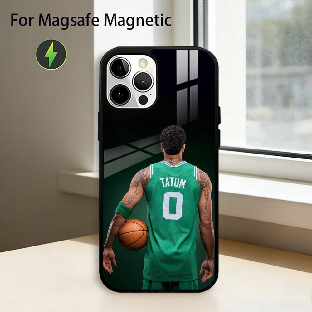 

Sports Basketbal Jayson T-Tatum Phone Case For iPhone17,16,15,14,13,12,11 Plus,Pro Magnetic with Magsafe Wireless Charging iPhone17Air