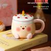 Cute Girl Ceramic Mug Gift Box with Lid - Birthday Souvenir & Office Use