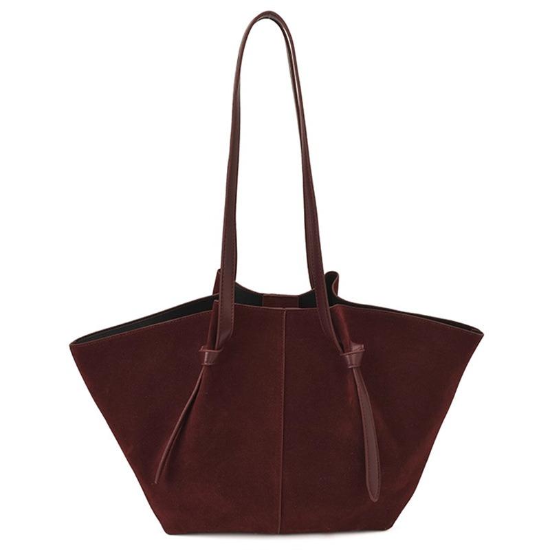 Suede Matte Bag Women's Large-capacity New Autumn and Winter Shoulder Mother and Child Shopping Bag Commuter Tote Bag