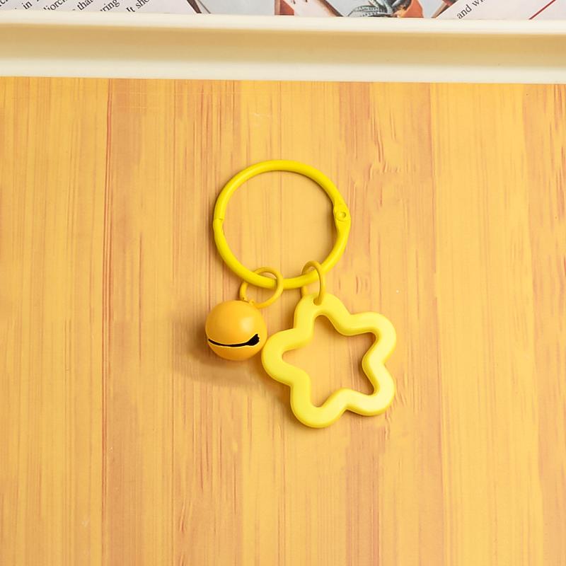 

Брелки для женщин и девочек, кольца-держатели, колокольчик, пятиконечная звезда, сумка, подвески, акриловые подарочные аксессуары