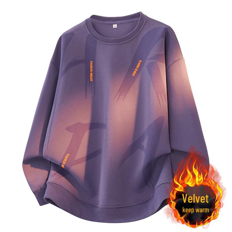 

Yipin Yuan YPY6597P Casual Letter Print Round Neck Sweatshirt - Available in Sizes 29 & 34 8XL