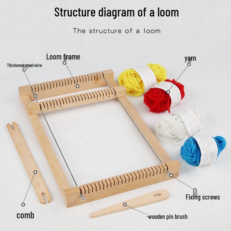 DIY Wooden Loom Kit for Kids: Handmade Gift for Girls' Wool Knitting In Kindergartens