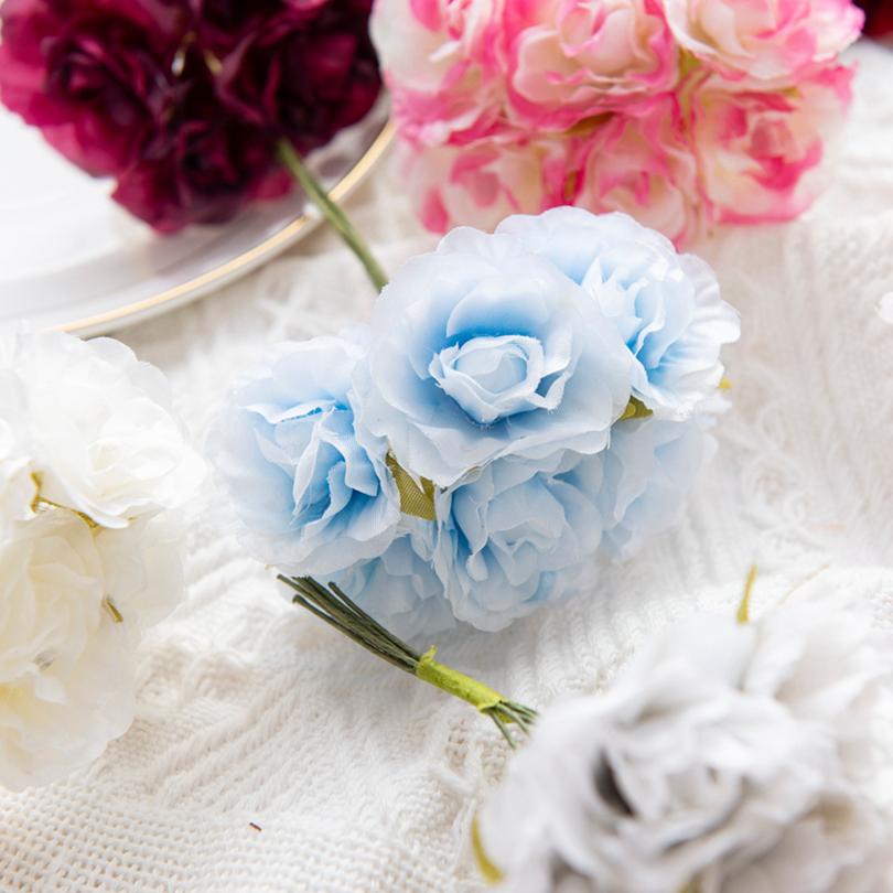 1/3 Piezas Flores Artificiales Ramos de Rosas Corona Decorativa de Boda Manualidades Navideñas Jarrón Diy Habitación del Hogar Jardín Caja de Caramelos Álbum de Recortes