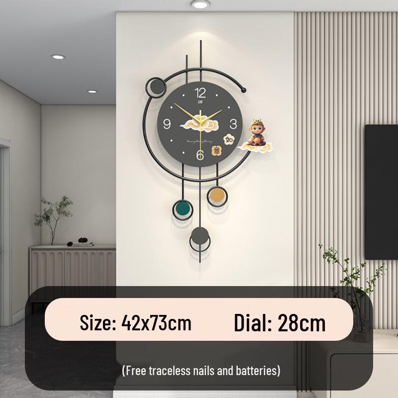 Modern Silent Wall Clock for Living Room or Restaurant Decoration
