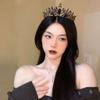 Rhinestone Queen Zinc Zinc Alloy Baroque Bride Crown Tiara Women Hair Accessories Korean Style Headband