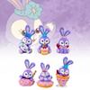 Adorable Starry Dressed Rabbit Figurine Collection For Sweet Treats Decoration