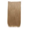 Extensiones de cabello sintético largo y liso con 5 clips, resistente al calor, para uso diario.