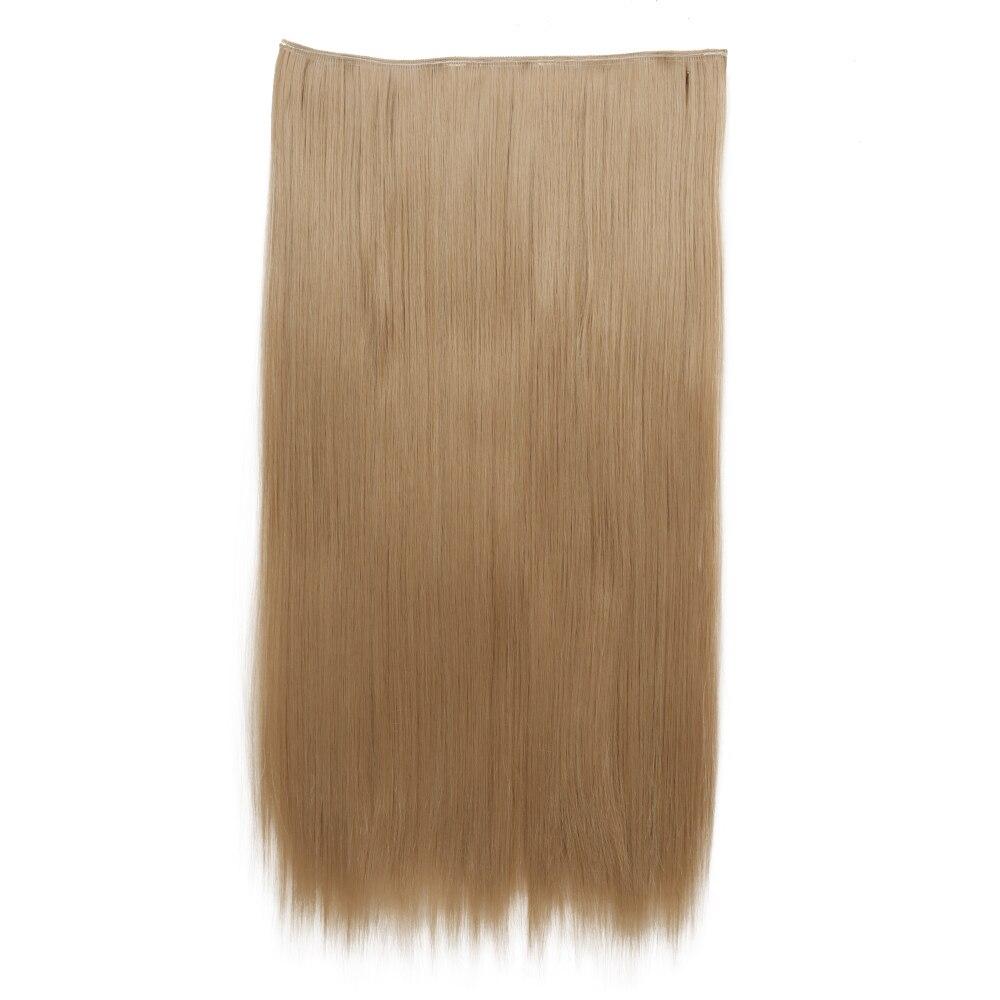 Синтетические длинные прямые волосы для наращивания 5 зажимов в волосах термостойкие — фото 17