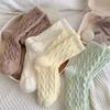 Warm Women's Socks New Winter Japanese Fashion Solid Color Fluffy Socks for Girls Home Thick Cute Floor Socks Kawaii Autumn Soft