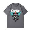 Men's 100% Cotton Crew Neck Short Sleeve T-Shirt, Cool Punk Raccoon Rude Graphic Printed Casual Comfortable Tee for Daily Street Wear, Unique Hip Hop