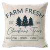 New Christmas Linen Pillow Cover Simple Sofa Pillow Home Printed Cushion Cover