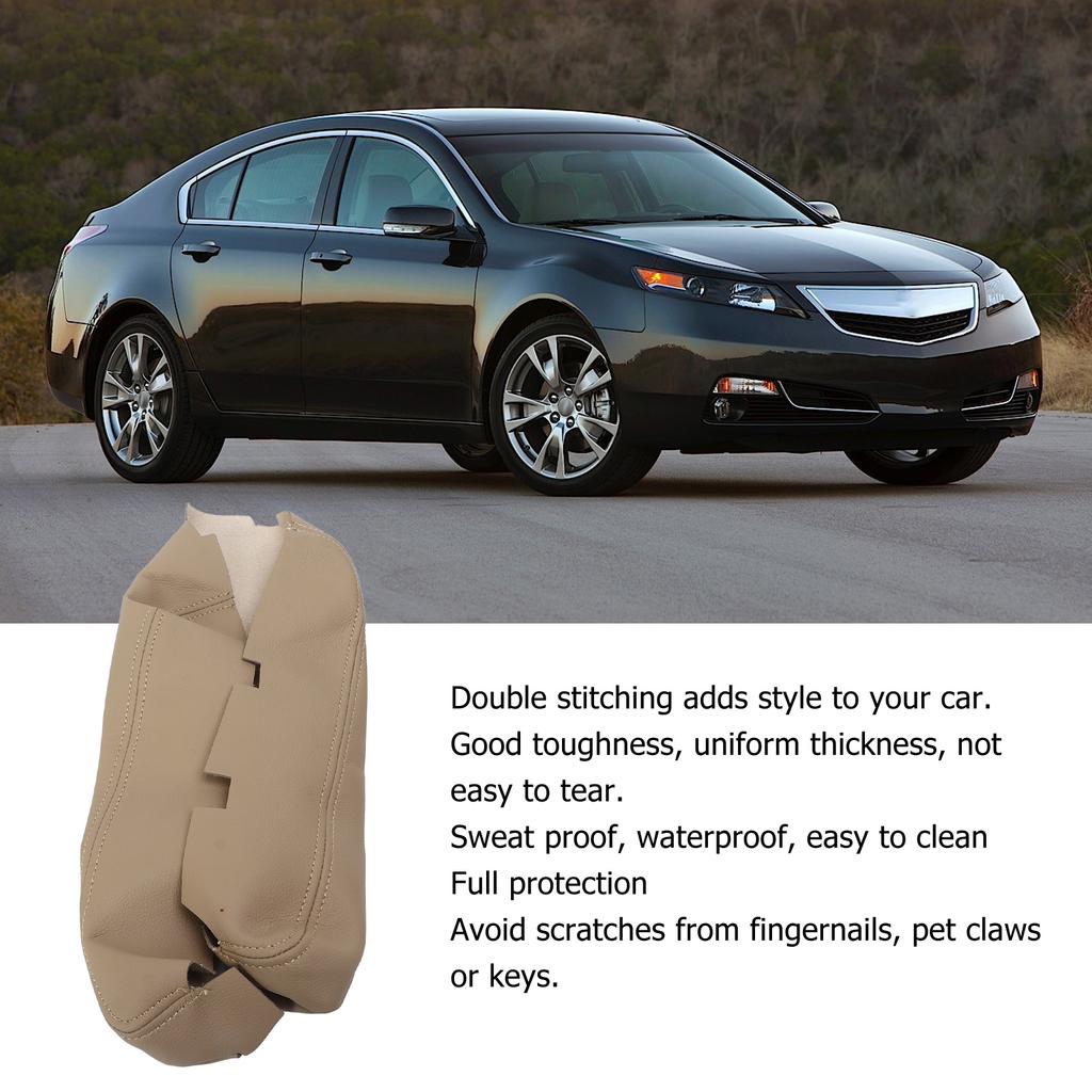 Synthetic Leather Center Console Lid Armrest Seat Box Cover Protector Replacement for Acura TL 2009‑2012 Beige