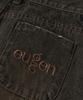 Yujen Slit Washed Denim Long Skirt_Dust Black