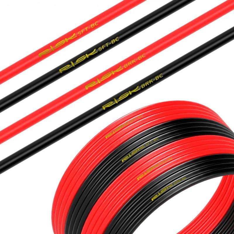 Bike Shift Gear Brake Cable Housing Kits Anti Friction Smooth Shifting for Mountain Road Bicycle Upgrade
