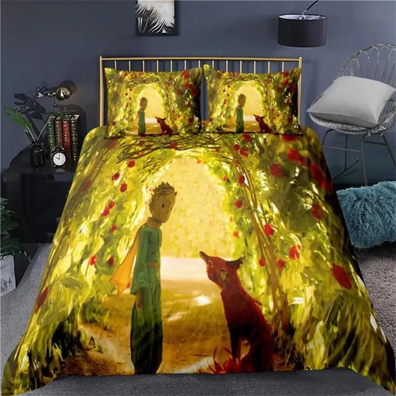 Anime Malý princ Le Petit Prince Povlečení Chlapci Dívčí Povlečení na přikrývku velikosti Queen Povlečení na polštář Dětská dospělá