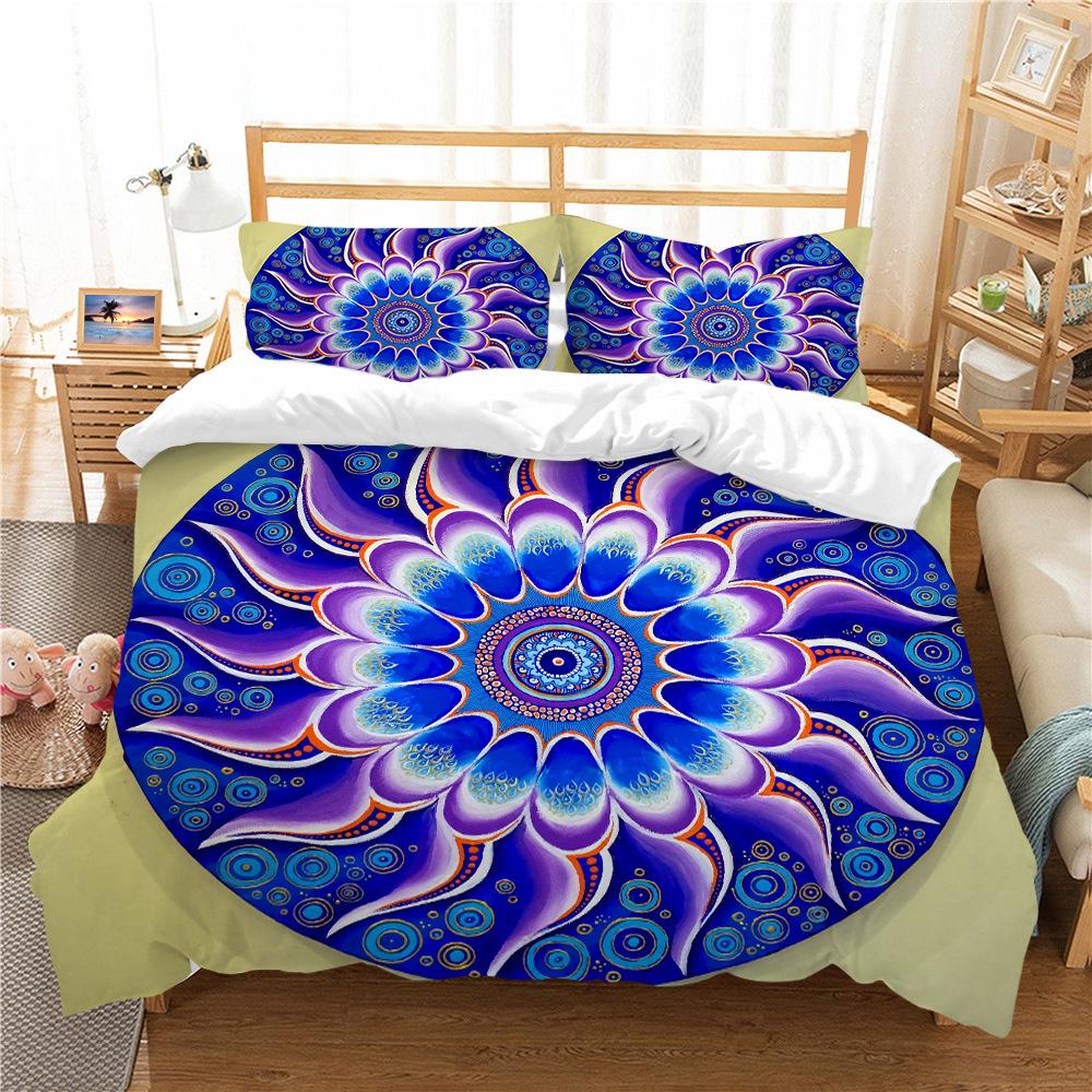 Bohemian Style Bedding Two Three Piece Set Polyester 3D Digital Printing