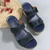 Fashion 2025 Summer Women Wedge Sandals Premium Orthopedic Open Toe Sandals Vintage Anti-slip Leather Casual Female Platform Retro Shoes