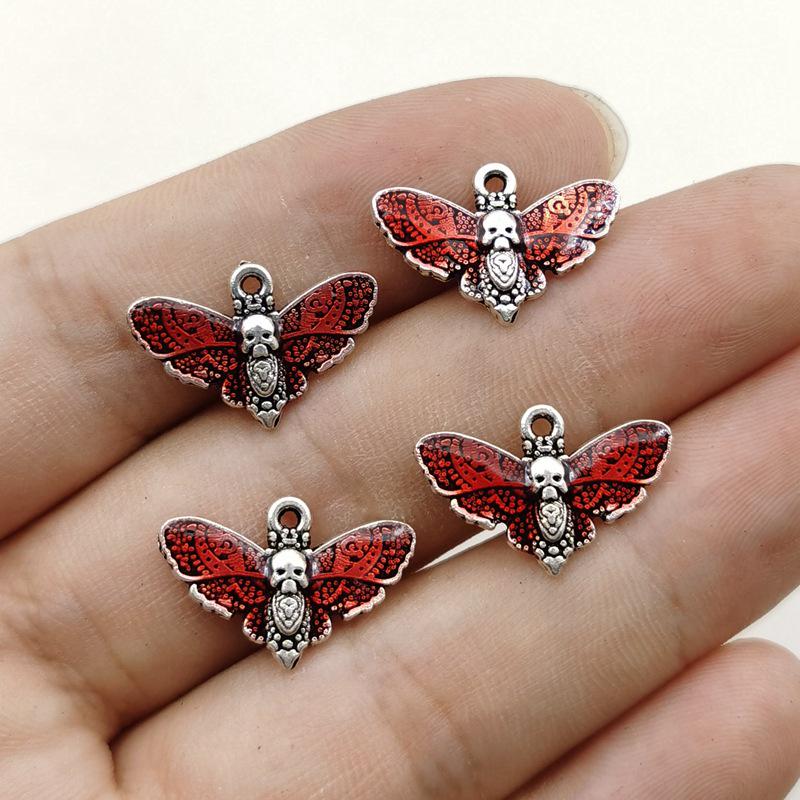 

Готический кулон в виде черепа мотылька из цинкового сплава для серег своими руками