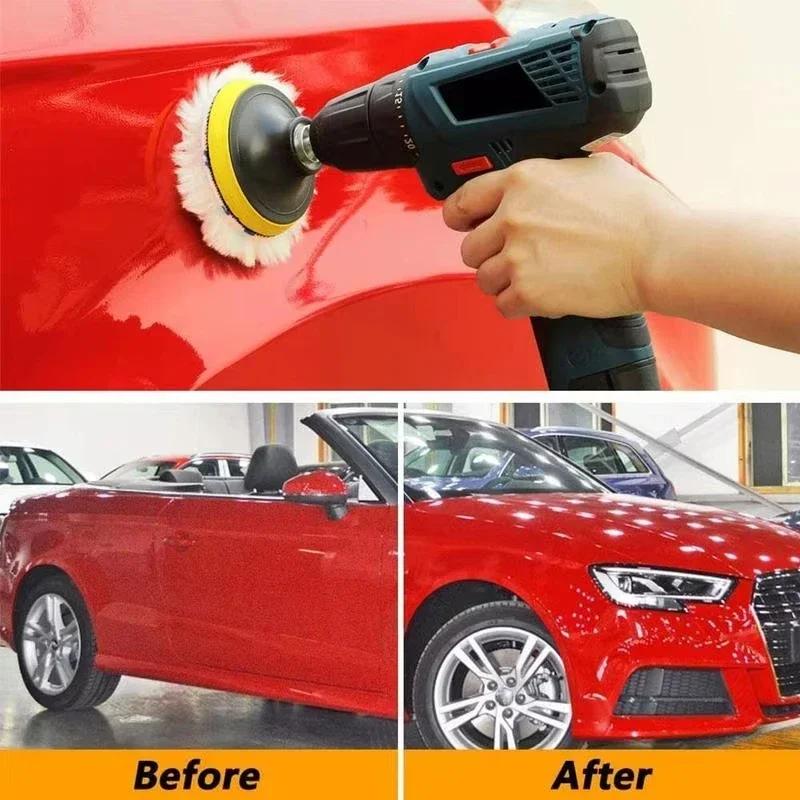 8pcs 3//5/6/7 Inch Buffing Pad Kit Wool Felt Polishing Pad Wheel for Tile Glass Stainless Steel Car Polish Scratche Repair Amagi