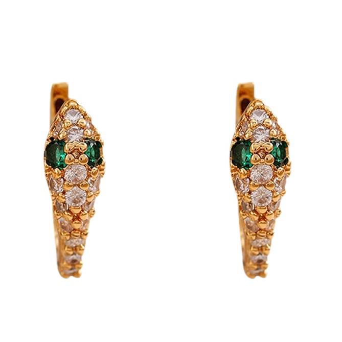 Exquisite Retro Zircon Snake Earrings: Luxury, Versatile Ear Cuffs for Women
