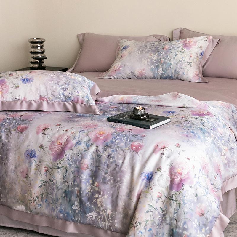 Double-Sided Tencel Summer Quilt Set: 100% Lyocell, Machine Washable, Cool, Thin Blanket