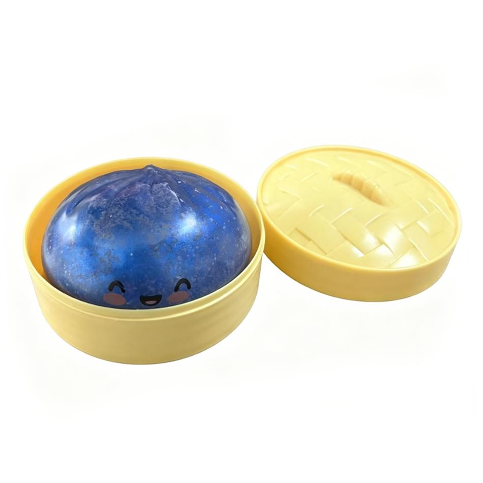 Cute Simulation Dumpling Squishy Toy Colorful Glitter Soft Squeeze Slow Rising Anti Stress Fidget Relief Toy for Kids Adults