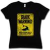 SHARK WARNING SIGN II T SHIRT Surfer Surfing Diver Taucher Tiger White Killer