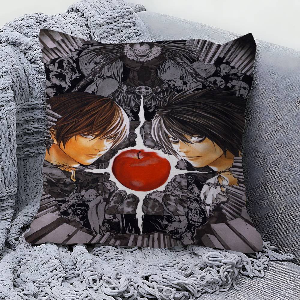 Anime Death Note DN L Classic Vintage Pillow Cushion Cover Pillowcase Living Room Sofa Home Decor Customized