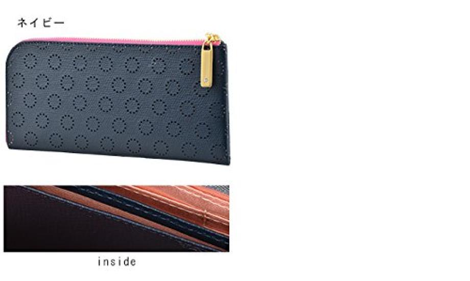 LiBERTE L-shaped zipper long wallet 0351046 Navy