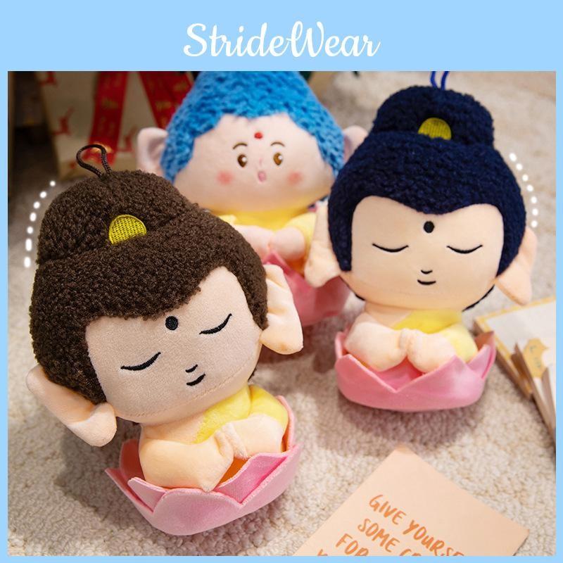 Keychain Buddha Mini Plush Doll Short Plush Cultural Creative Spiritual Decor