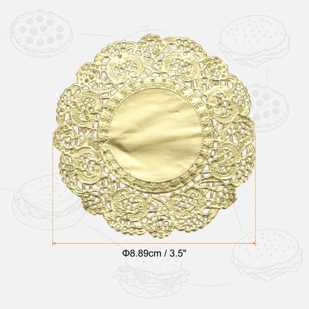 50/100/200pcs Lace Paper Doilies Round Disposable Decorative Paper Placemats Hollow Flower Absorbing Papers for Cakes Desserts