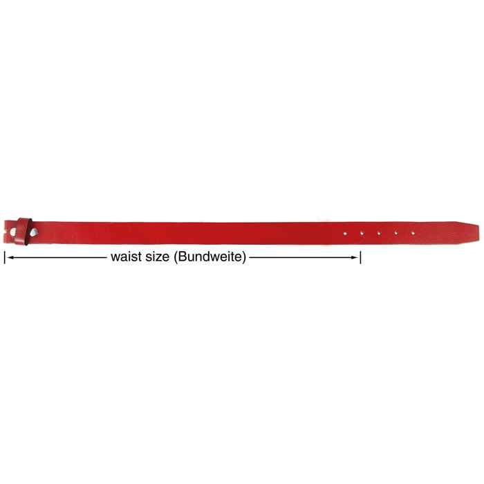 Ceinture femme - LEONARDO VERRELLI - Cuir véritable - Rouge - 125 cm utile - Largeur 3,4 cm