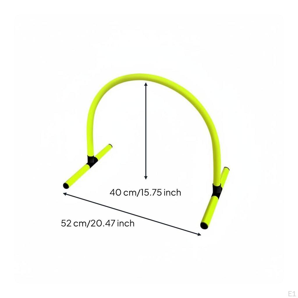 Football Training Hurdle Arch 40 Cm High Curved Flat Base Feet Green Splicing 1 PACK