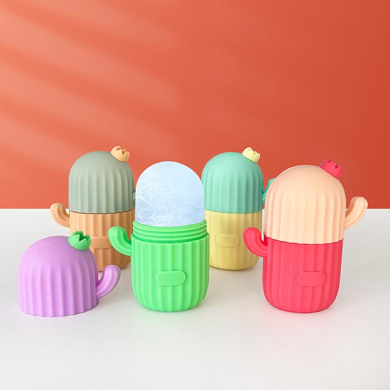 

Cactus Ice Mold Face Massage Tool for Cross-Border Beauty Paper Box синій/бежевий