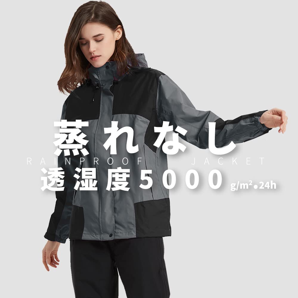 Arashiyama Golf Rainwear Set and Bottom Set Rain Mountain Rain Rain Rainy Season Blue Women's Raincoat, (Top Breathable, Waterproof,