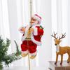 Santa Claus Climbing Rope Musical Electric Christmas Decor for Holiday Party Home Office Living Room Apartment Decorations