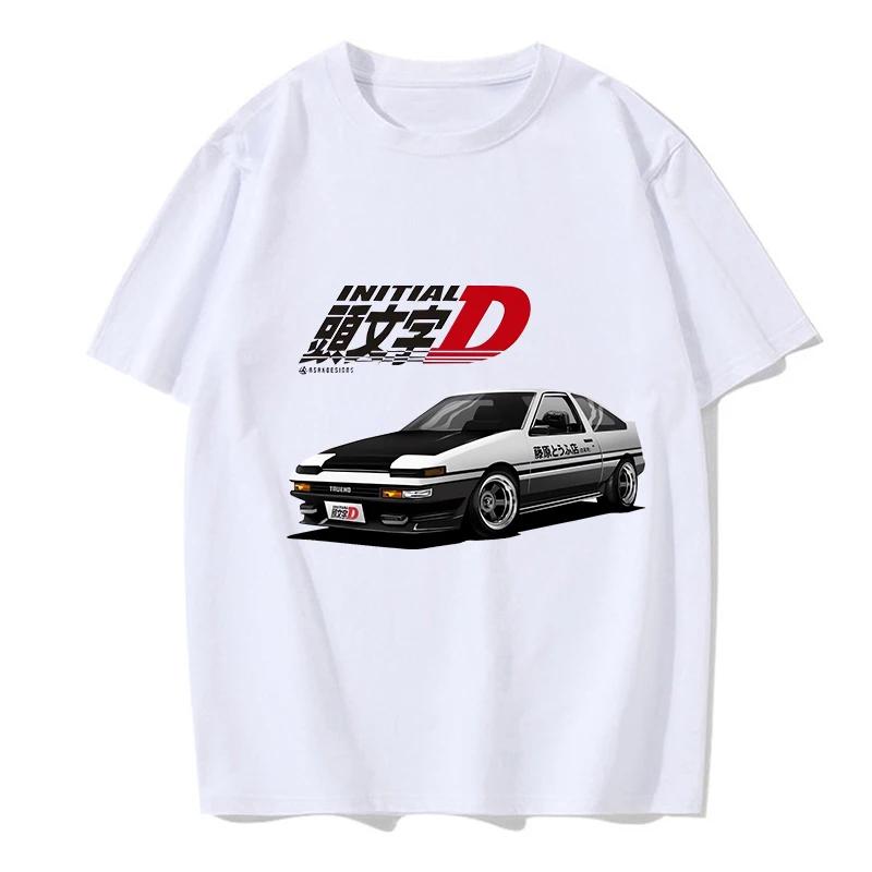 Japanischer Anime Cartoon Gothic Redsuns EU Größe Top Initial D T-Shirt Herren Grafik T-Shirt AE86 Lustig Harajuku Manga T-Shirt Herren