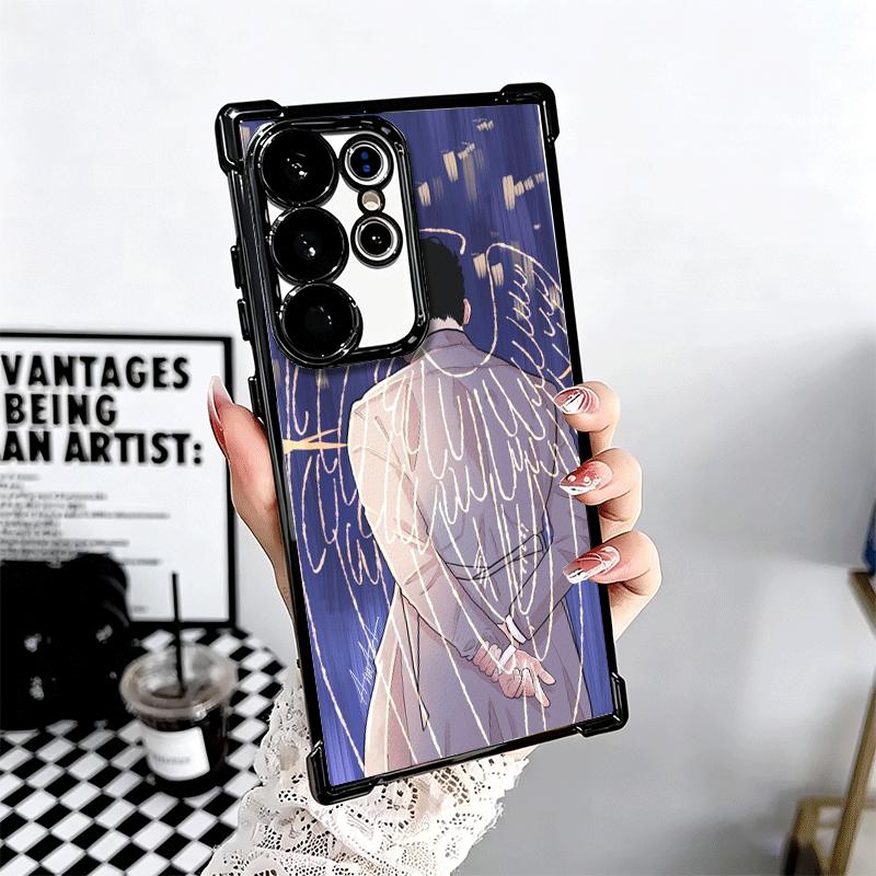 Angel Castiel Supernatural Plating Phone Case For Samsung Galaxy S24 S25 FE S26 Edge S23 Ultra S22 S21 Plus S20 Anti-Fall Airaba