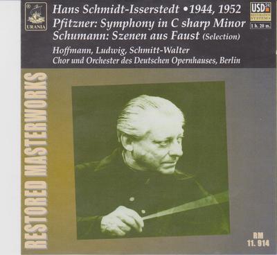 CD SCHMIDT-ISSERSTEDT - Pfitzner Symphony In C Sharp Minor  RM11914 Urania 2003 Japan Classical Used