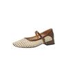 Fashion Summer Hollow Out Women Pumps Mary Jane Shoes for Women Square Toe Gladiator Shoes Fashion Mixed Color Low Heel Zapatos Mujer