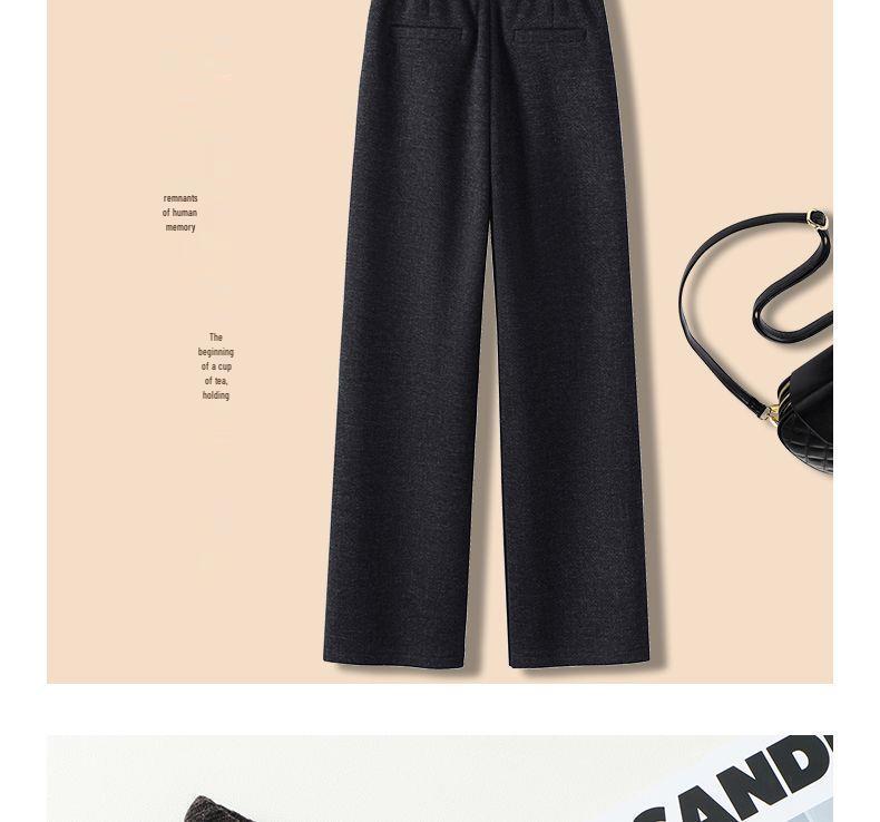Autumn/Winter 2025 High-Waist Loose Pants for Seniors - Thick Casual Straight-Leg with Pockets