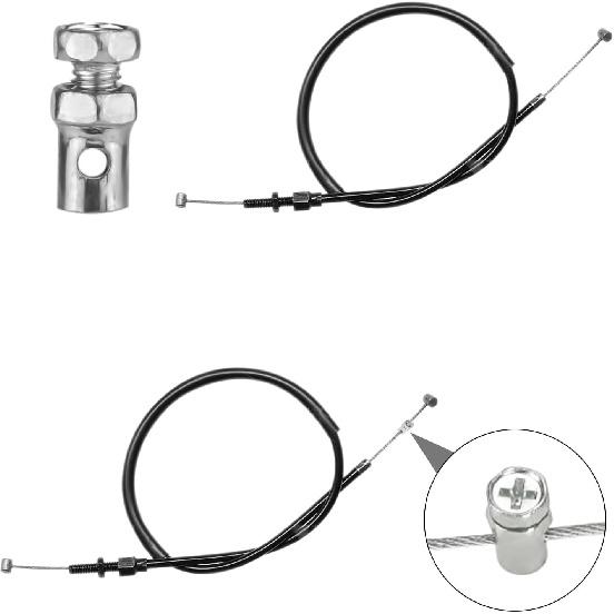 20Pcs Universal 1/8" Clutch Brake Throttle Cable Ends, Go Kart Throttle Cable Stops Locks Repair Kit Bicycle Brake Cable Crimp Ends For Bike