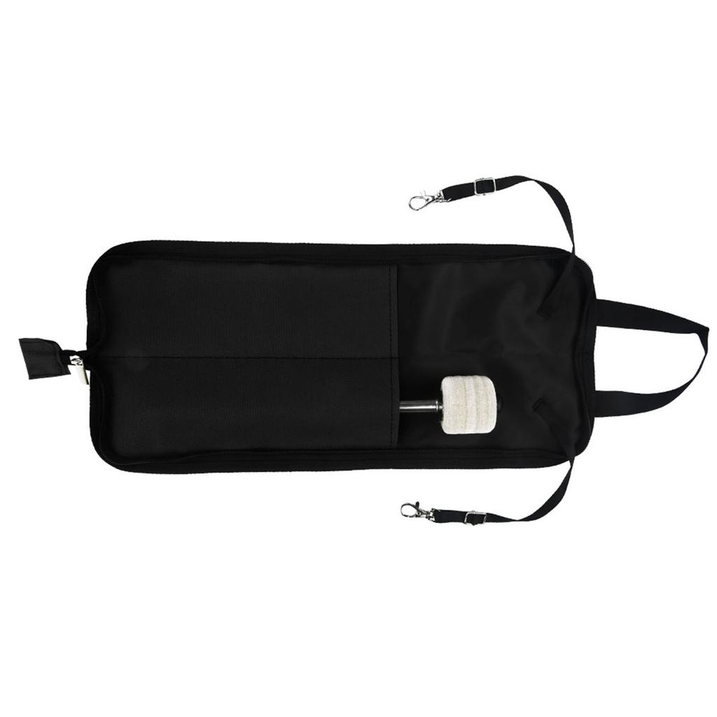 IRIN Drum Stick Storage Hanging Bag Drumstick Portable Handbag with Handle (Black)