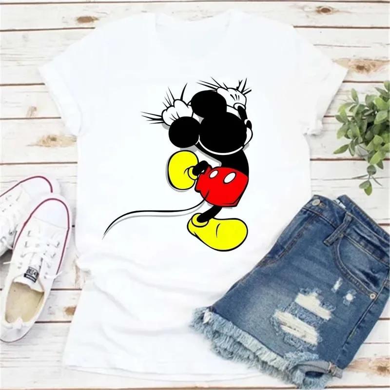 Oversized Unisex T Shirts Cartoon Print Ladies Clothes Cute T Shirts Short Sleeve Tops Y2k Harajuku